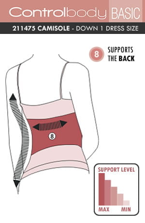 Control Body 211475 Shaping Camisole Nero – view 3