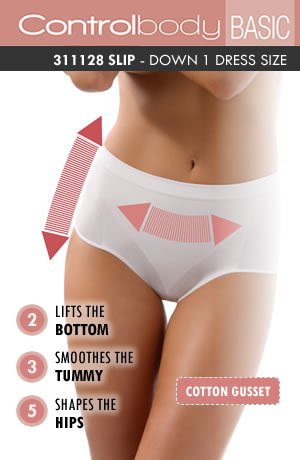 Control Body 311128 Shaping Brief Bianco – view 5