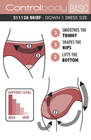 Control Body 311128 Shaping Brief Bianco – view 6