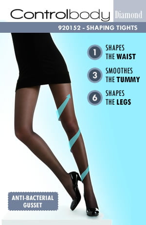 Control Body 920152 Shaping Tights Antracite in Anthracite – view 2