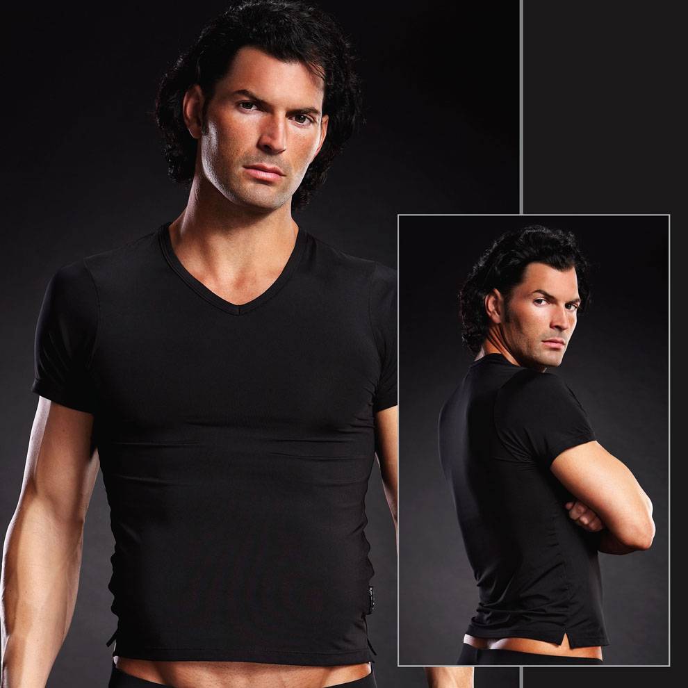 Blueline BLM007 Microfibre V-Neck Tee