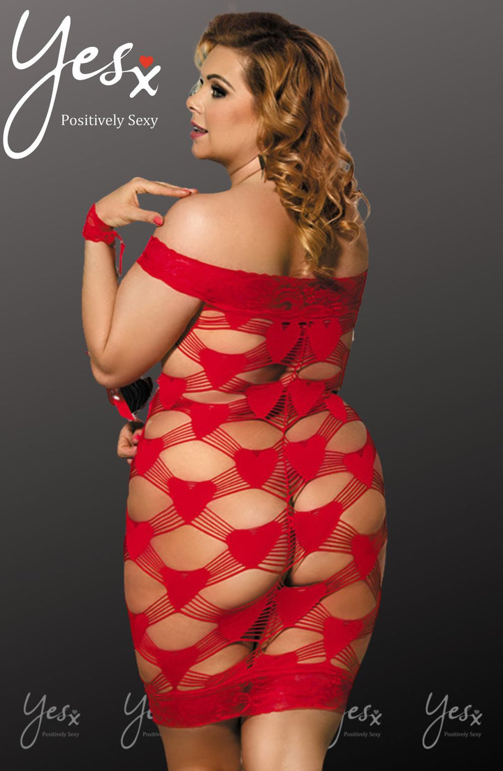 YesX YX822Q Plus Size Hearts &amp; Handcuffs!