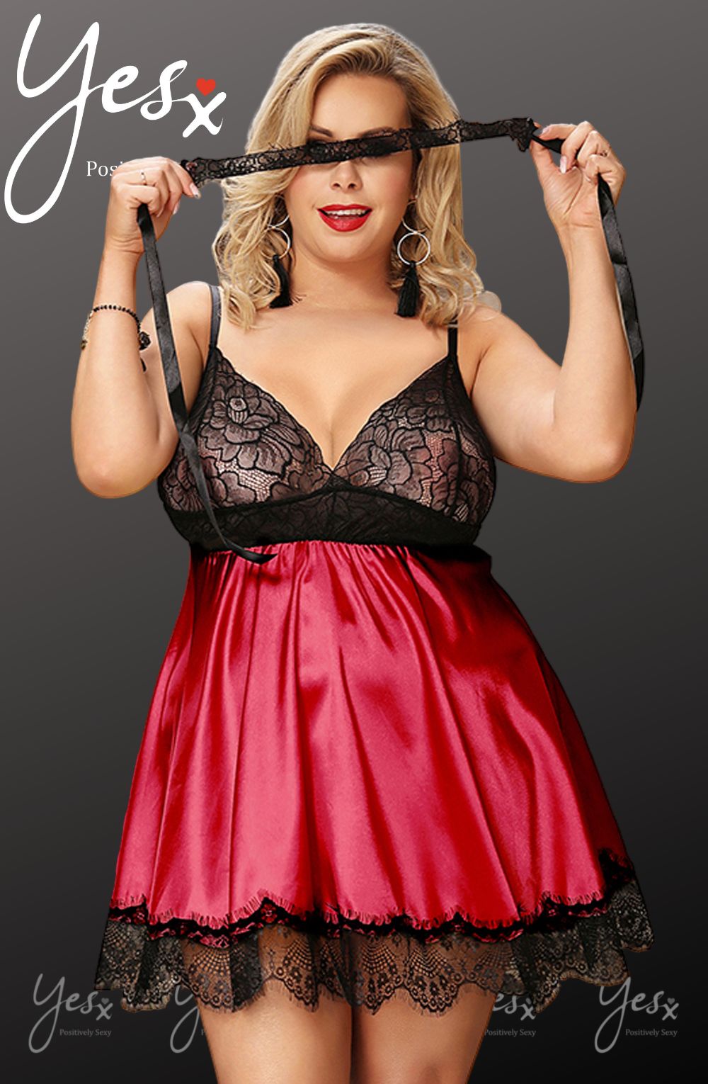 YesX YX832Q Babydoll &amp; Blindfold