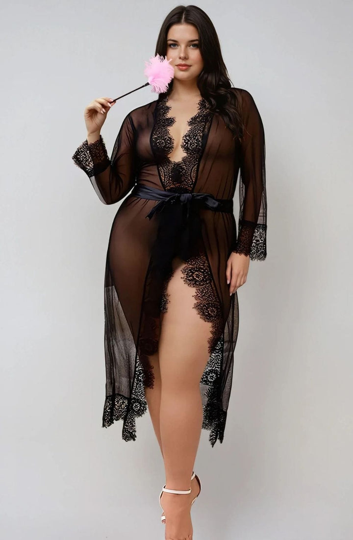 YesX YX734Q Lacey Black Robe